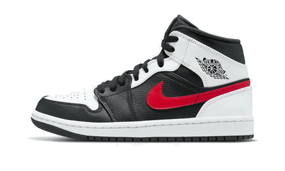 Air Jordan 1 Mid Black Chile Red White