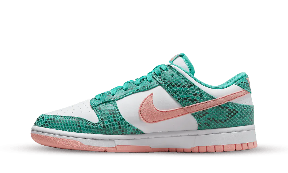 Dunk Low Snakeskin Washed Teal Bleached